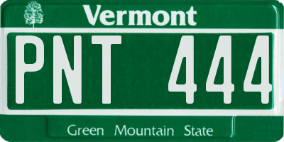 VT license plate PNT444
