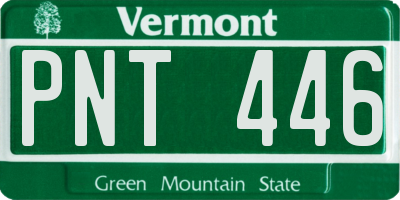 VT license plate PNT446