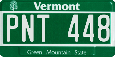 VT license plate PNT448