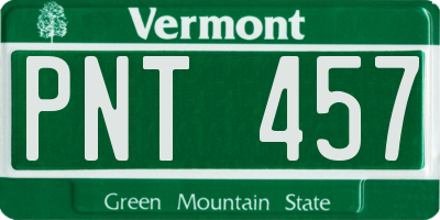 VT license plate PNT457