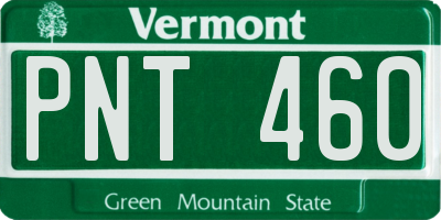 VT license plate PNT460