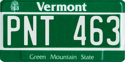 VT license plate PNT463