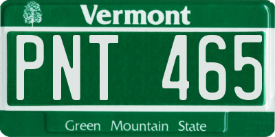 VT license plate PNT465