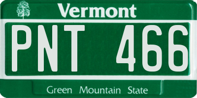 VT license plate PNT466