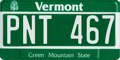 VT license plate PNT467