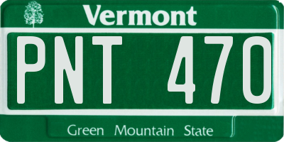 VT license plate PNT470