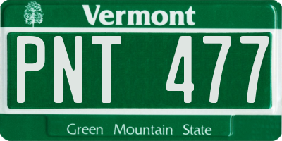 VT license plate PNT477