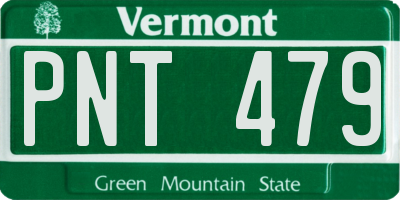 VT license plate PNT479