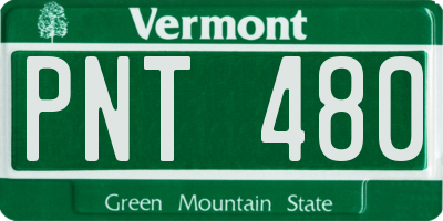 VT license plate PNT480