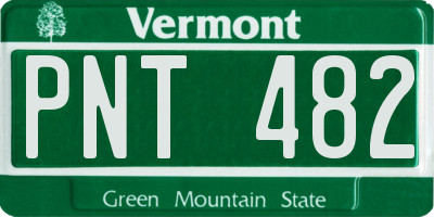 VT license plate PNT482