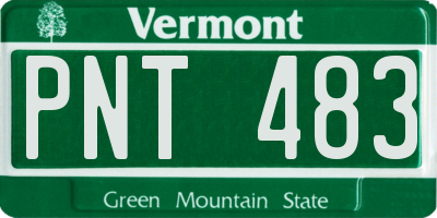 VT license plate PNT483