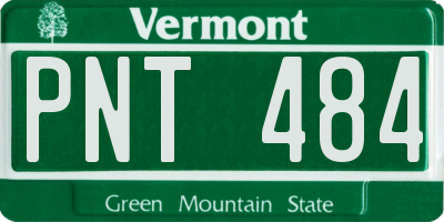 VT license plate PNT484