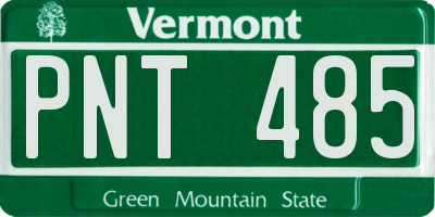 VT license plate PNT485