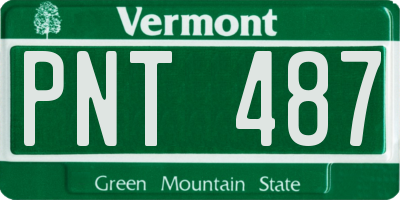 VT license plate PNT487