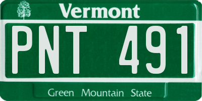 VT license plate PNT491