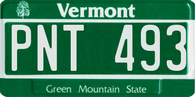 VT license plate PNT493
