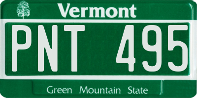 VT license plate PNT495