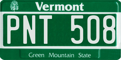 VT license plate PNT508