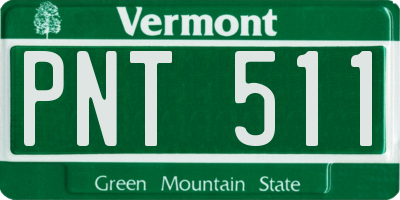 VT license plate PNT511