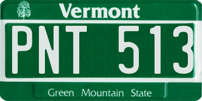 VT license plate PNT513