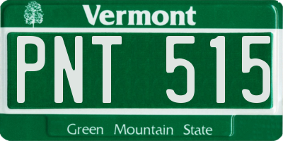 VT license plate PNT515