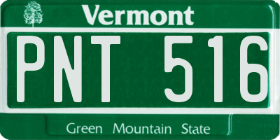 VT license plate PNT516