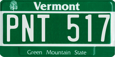 VT license plate PNT517