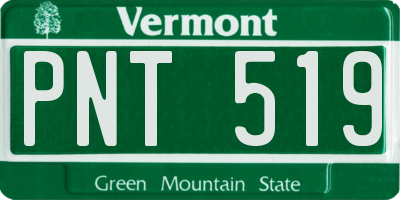 VT license plate PNT519