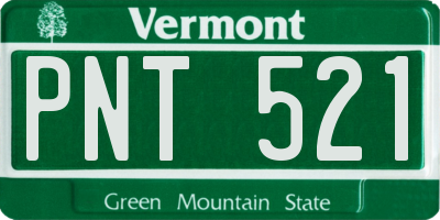 VT license plate PNT521