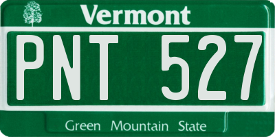 VT license plate PNT527