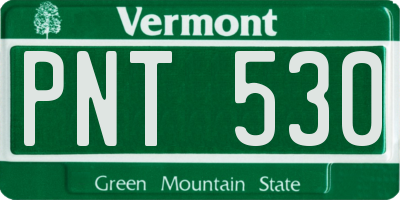 VT license plate PNT530