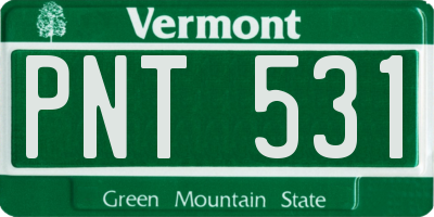 VT license plate PNT531