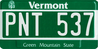 VT license plate PNT537