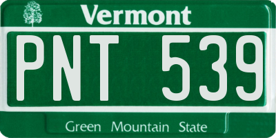 VT license plate PNT539