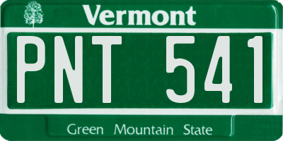 VT license plate PNT541