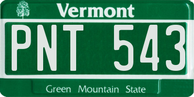 VT license plate PNT543