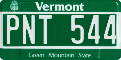 VT license plate PNT544