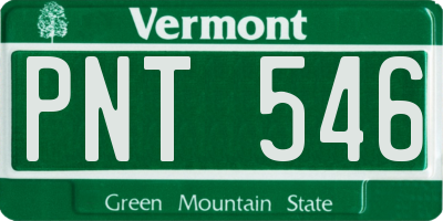 VT license plate PNT546