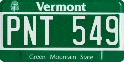 VT license plate PNT549