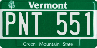 VT license plate PNT551