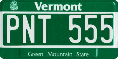 VT license plate PNT555