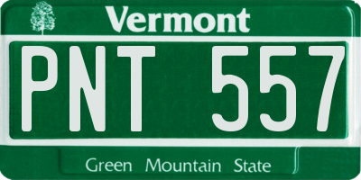 VT license plate PNT557