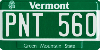 VT license plate PNT560