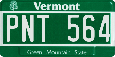 VT license plate PNT564