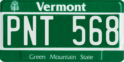 VT license plate PNT568