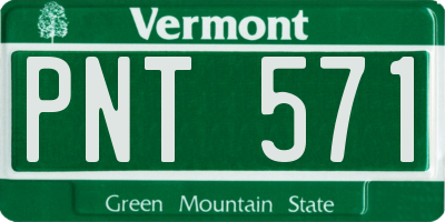 VT license plate PNT571