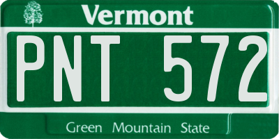 VT license plate PNT572