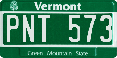 VT license plate PNT573