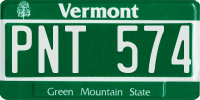 VT license plate PNT574