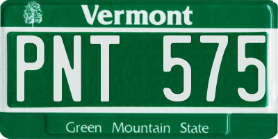 VT license plate PNT575